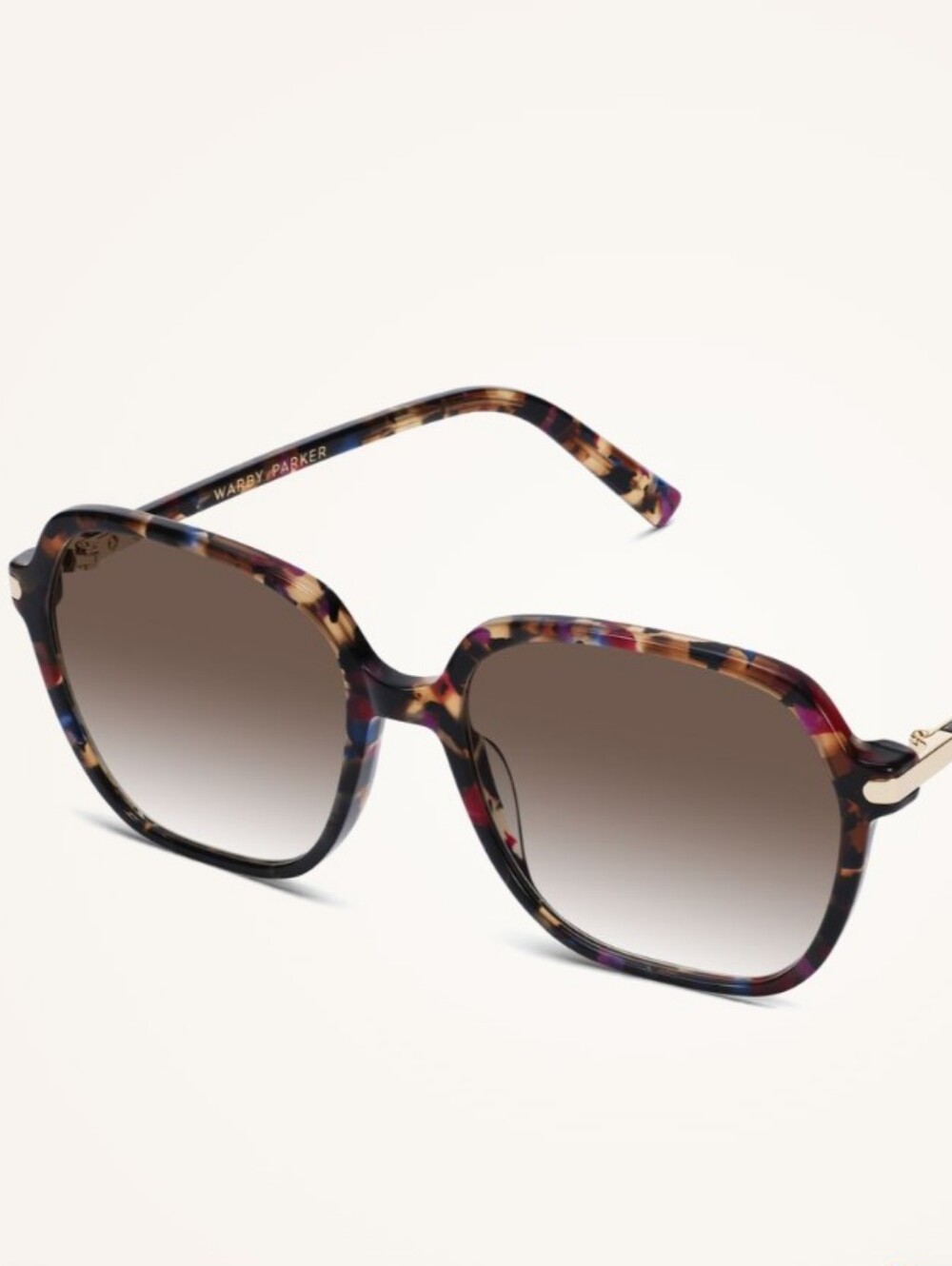 Warby Parker Wiletta Italian Sunglasses Pink Robin Tortoise Polished Gold 🩷